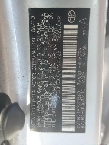 2010 TOYOTA PRIUS   