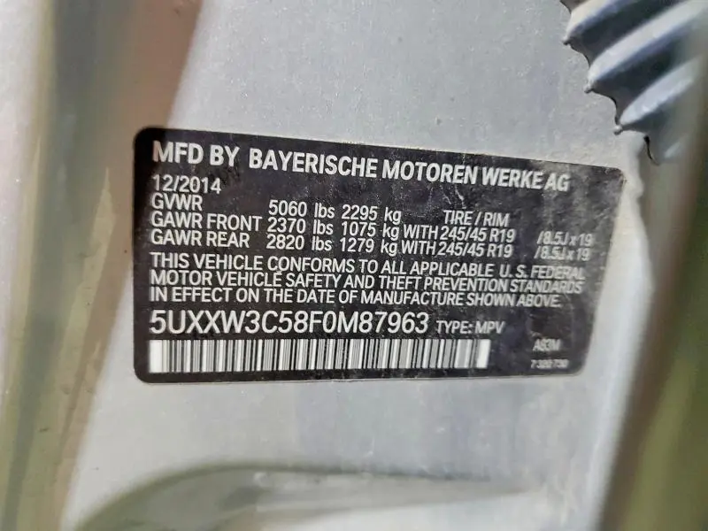 2015 BMW X4 XDRIVE28I  
