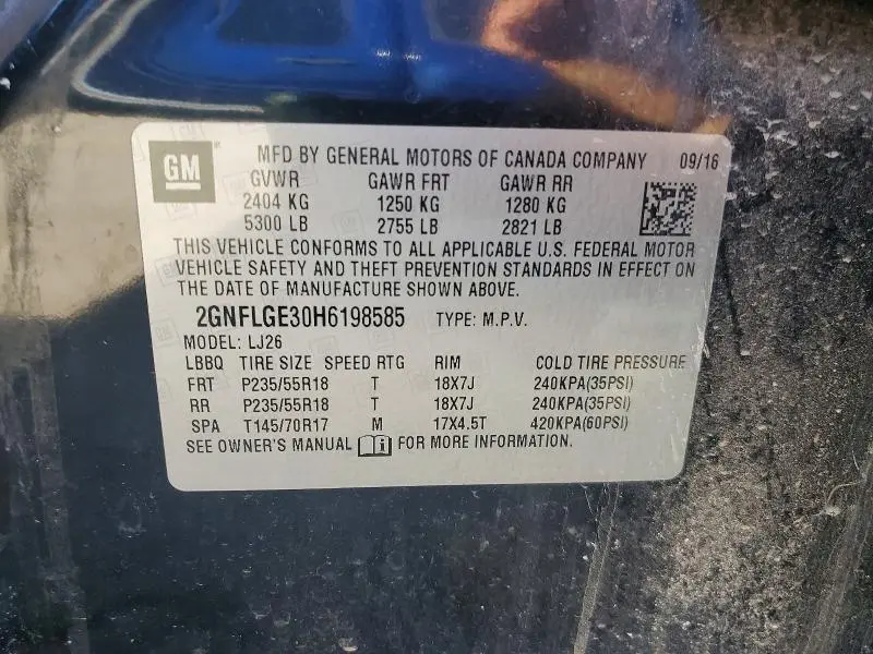 2017 CHEVROLET EQUINOX PREMIER  