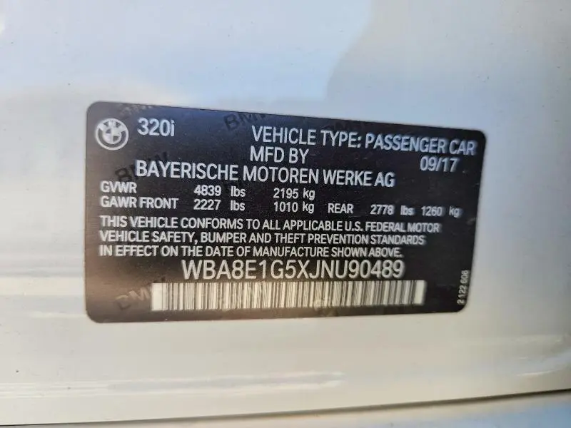 2018 BMW 320 I  
