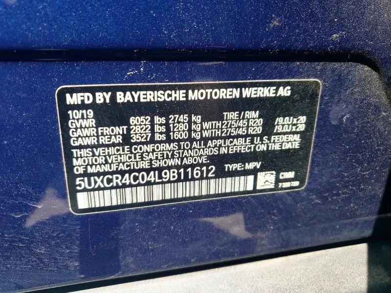 2020 BMW X5 SDRIVE 40I  