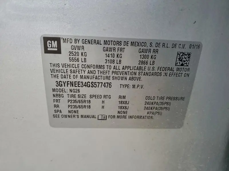 2016 CADILLAC SRX LUXURY COLLECTION  