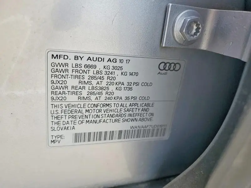 2018 AUDI Q7 PRESTIGE  