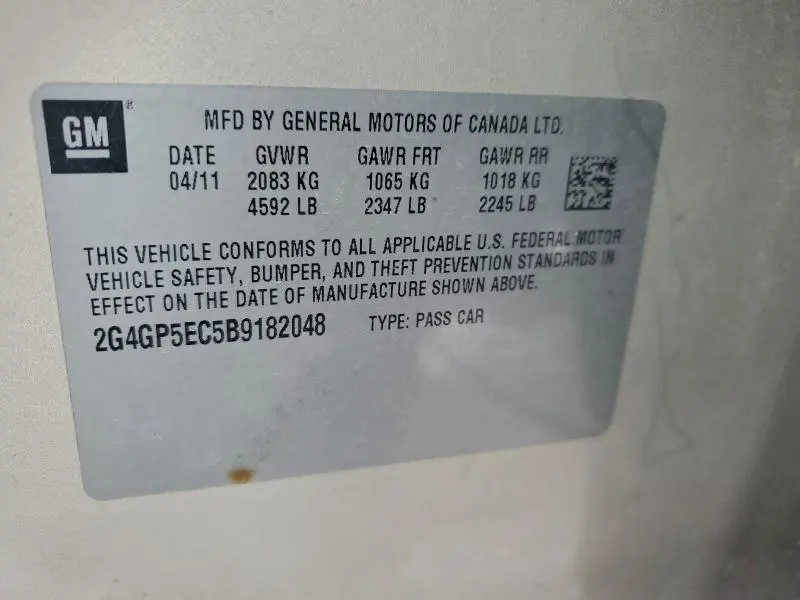 2011 BUICK REGAL CXL  