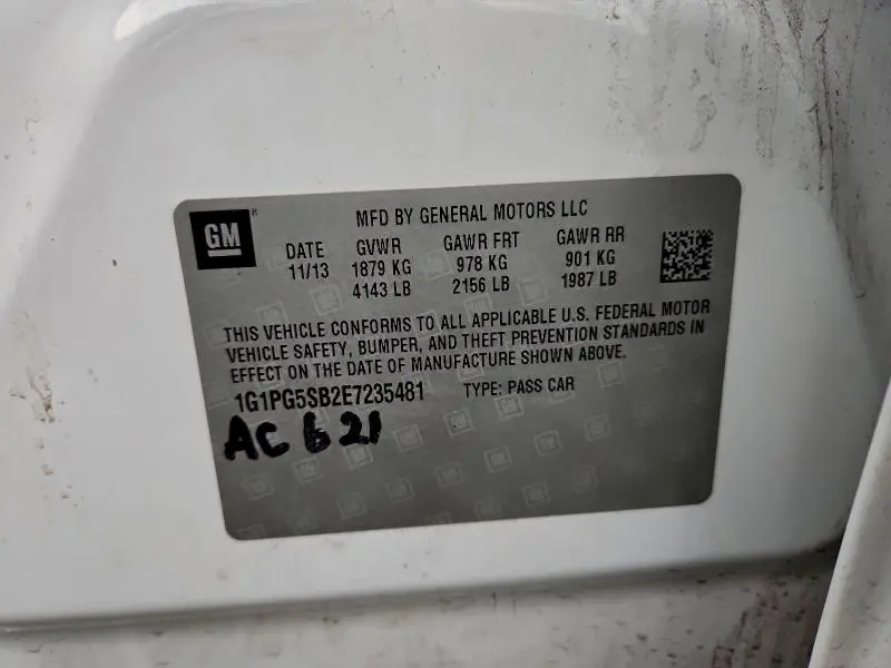 2014 CHEVROLET CRUZE LTZ  