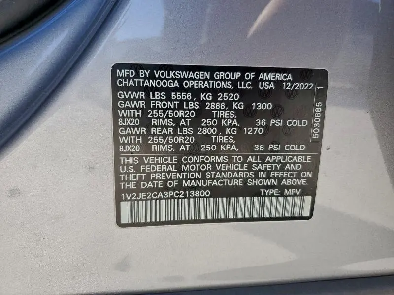 2023 VOLKSWAGEN ATLAS CROSS SPORT SE  