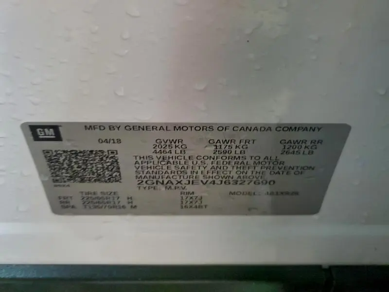 2018 CHEVROLET EQUINOX LT  