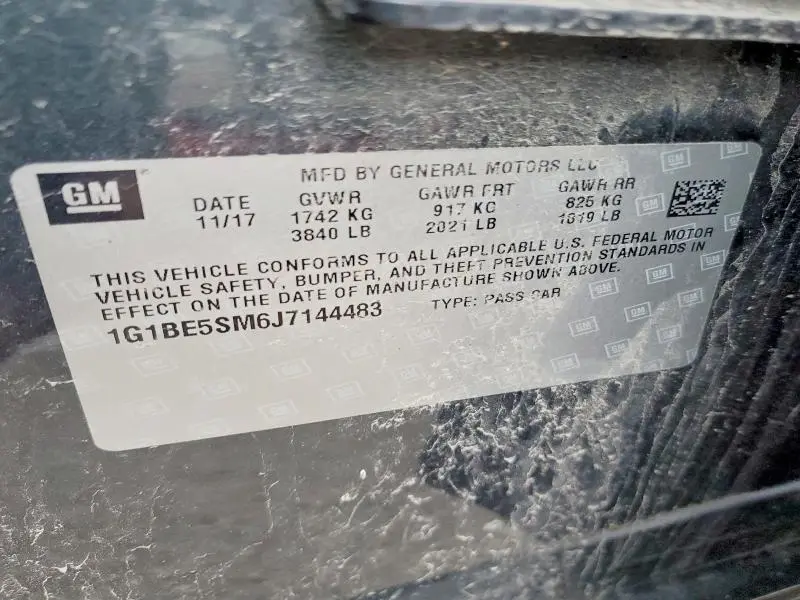 2018 CHEVROLET CRUZE LT  