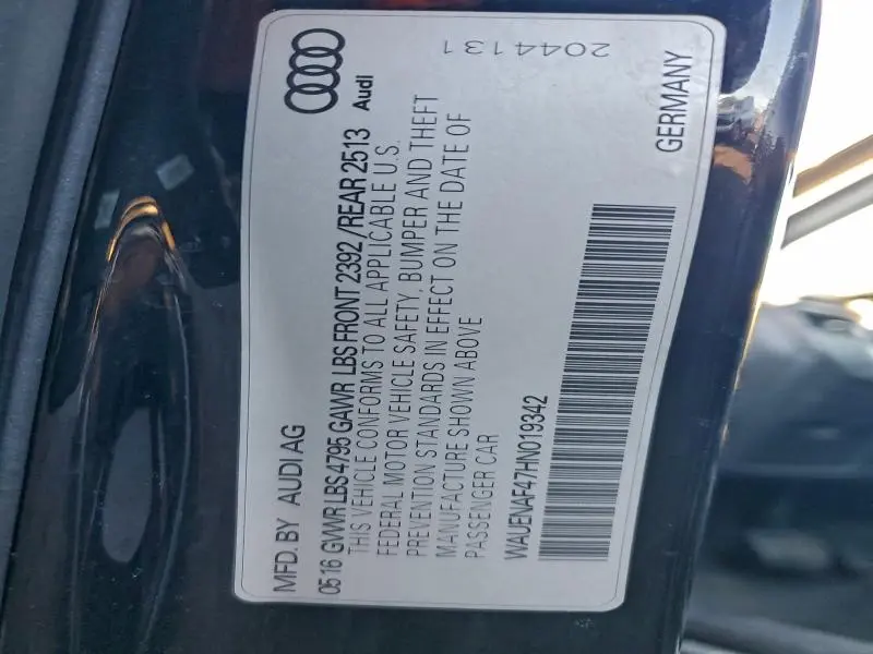 2017 AUDI A4 PREMIUM PLUS  