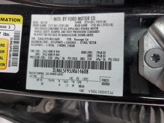 2018 LINCOLN MKZ RESERVE  