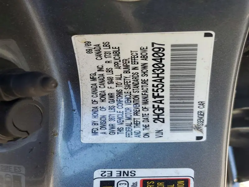 2010 HONDA CIVIC LX  