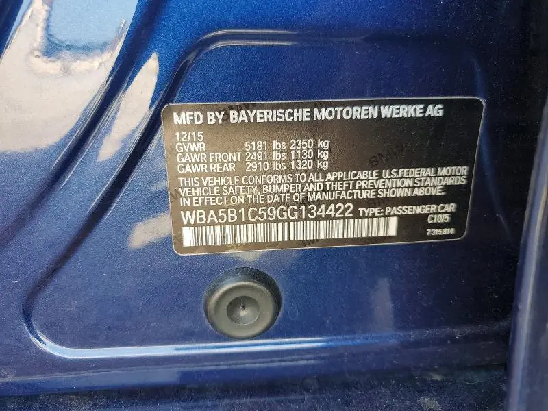 2016 BMW 535 I  