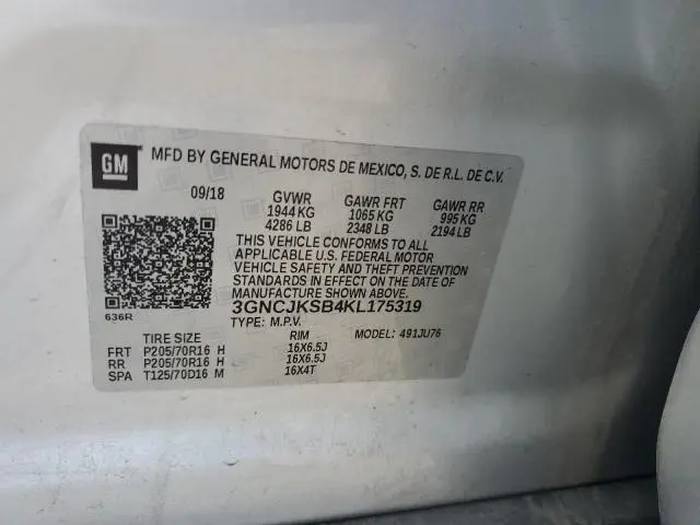 2019 CHEVROLET TRAX LS  