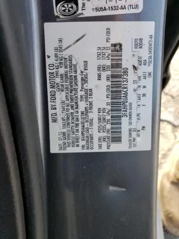 2012 FORD FUSION SEL  