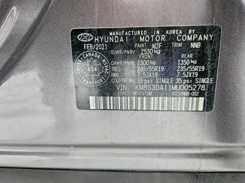 2021 HYUNDAI SANTA FE SEL PREMIUM  