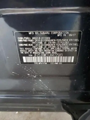 2018 SUBARU FORESTER 2.0XT TOURING
