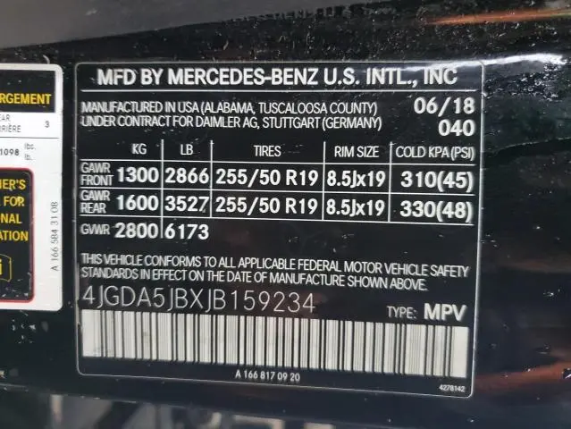 2018 MERCEDES-BENZ GLE 350  