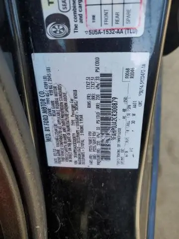 2012 FORD FUSION SEL  