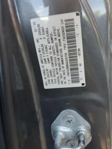 2010 HONDA ACCORD EXL  