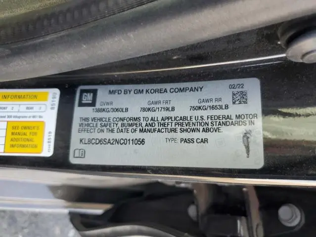 2022 CHEVROLET SPARK 1LT  