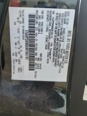 2010 FORD FOCUS SEL  