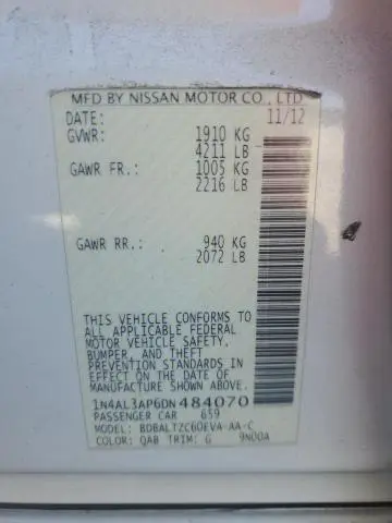 2013 NISSAN ALTIMA 2.5