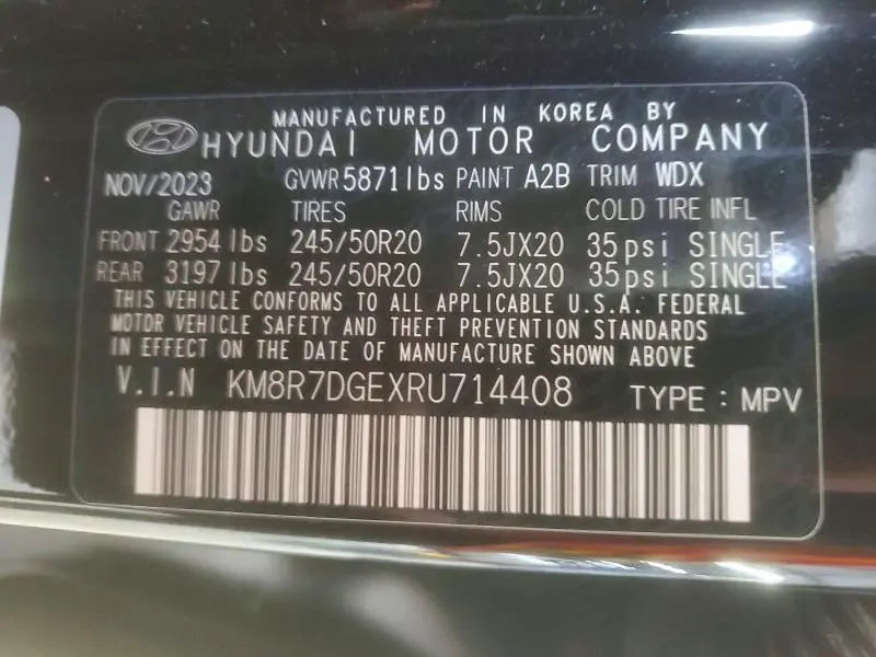 2024 HYUNDAI PALISADE CALLIGRAPHY  