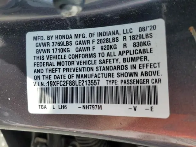 2020 HONDA CIVIC SPORT  