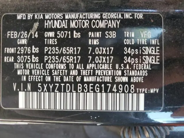 2014 HYUNDAI SANTA FE SPORT   