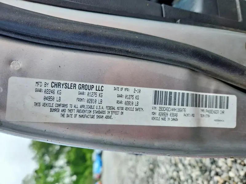 2010 DODGE CHARGER SXT  