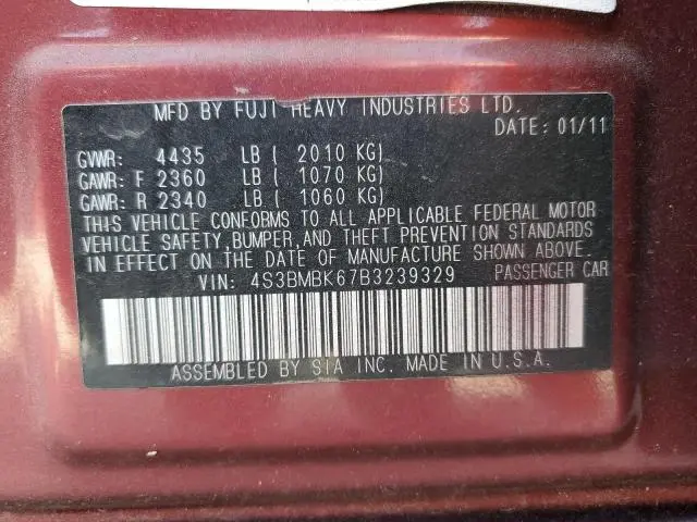 2011 SUBARU LEGACY 2.5I LIMITED  