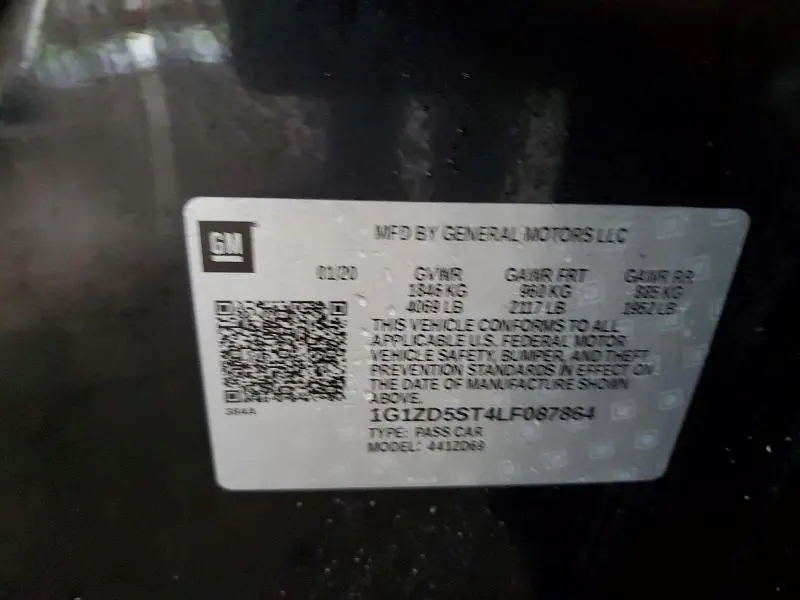 2020 CHEVROLET MALIBU LT  