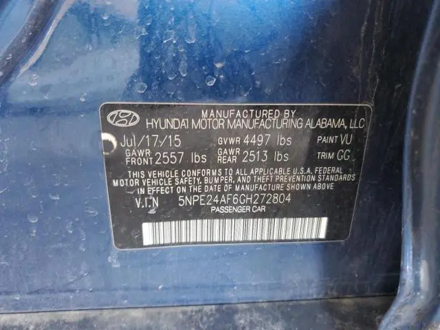 2016 HYUNDAI SONATA SE