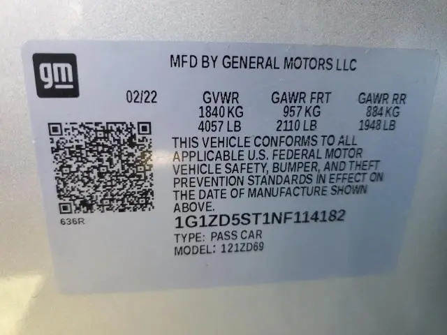 2022 CHEVROLET MALIBU LT  