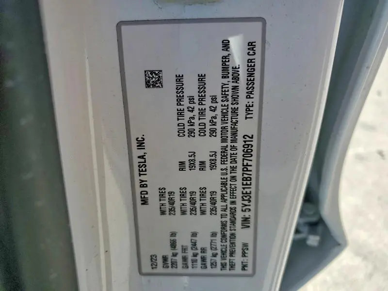 2023 TESLA MODEL 3   