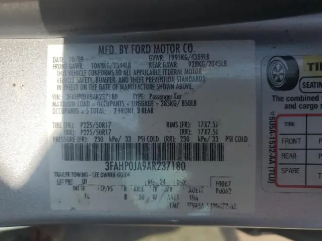 2010 FORD FUSION SEL  