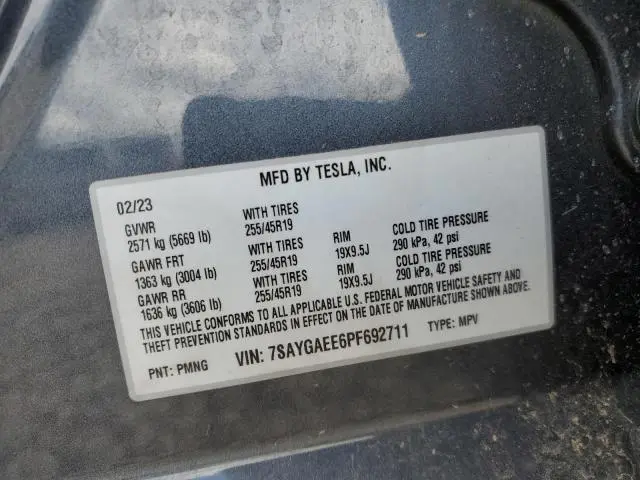 2023 TESLA MODEL Y 