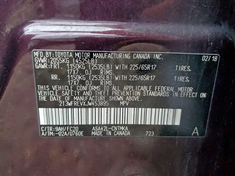 2018 TOYOTA RAV4 ADVENTURE  