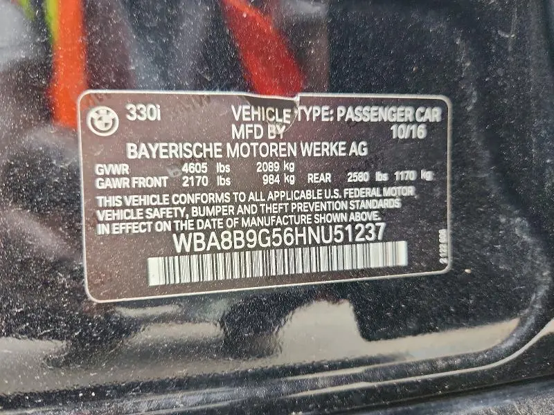 2017 BMW 330 I  