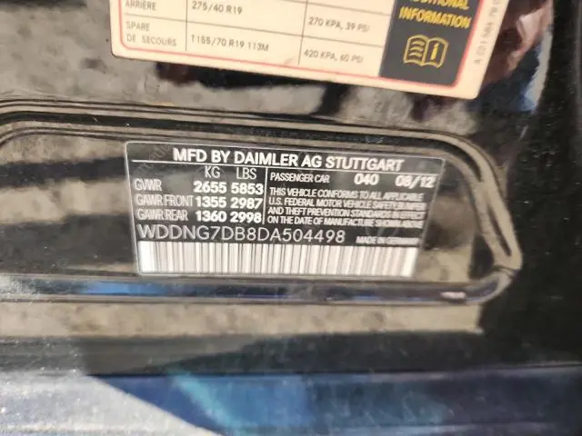 2013 MERCEDES-BENZ S 550  