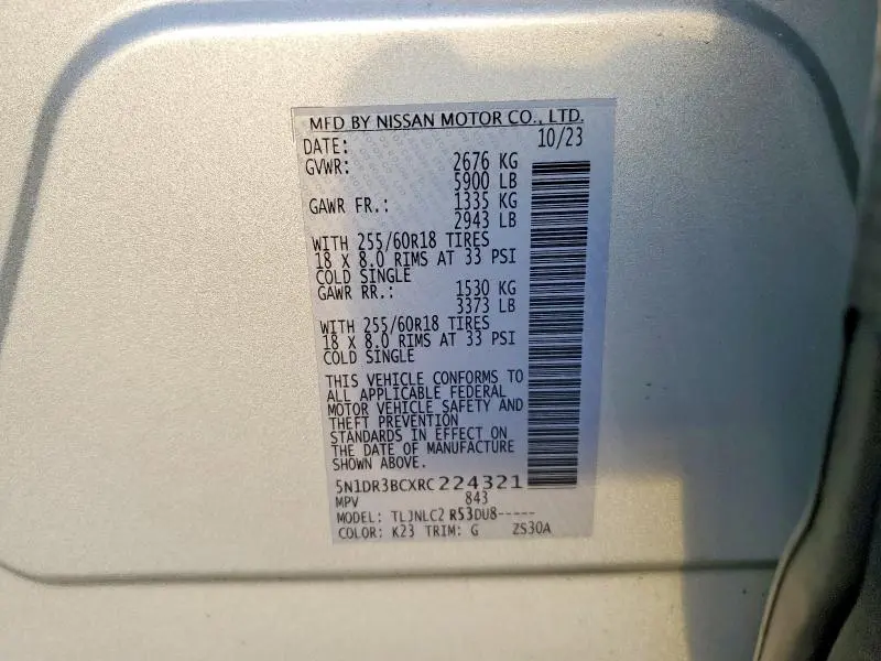 2024 NISSAN PATHFINDER SV  