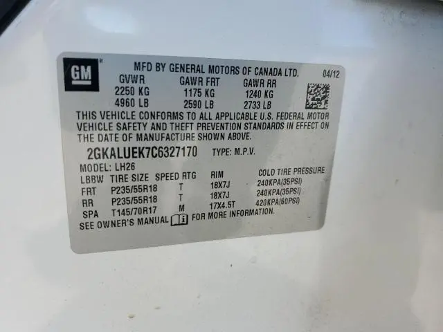 2012 GMC TERRAIN SLT  