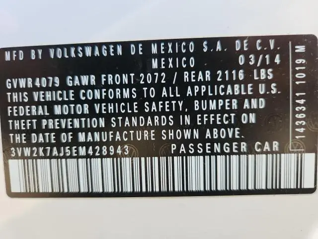 2014 VOLKSWAGEN JETTA BASE  