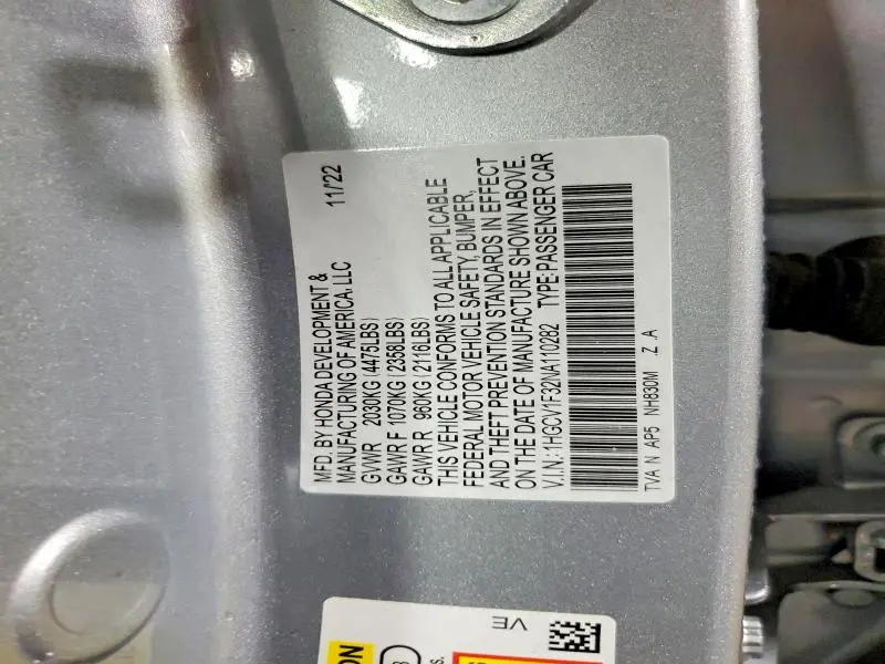 2022 HONDA ACCORD SPORT  