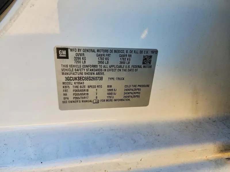 2014 CHEVROLET SILVERADO K1500 LTZ  