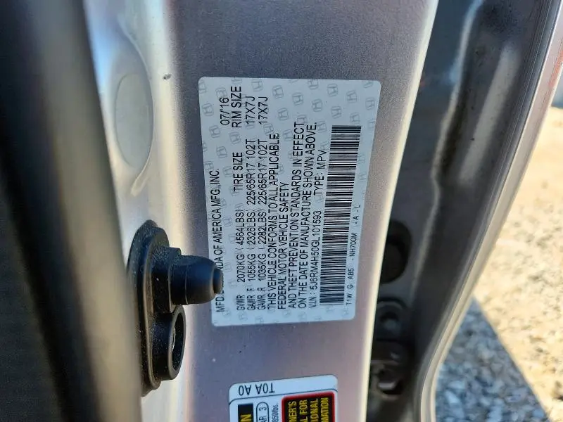 2016 HONDA CR-V EX  