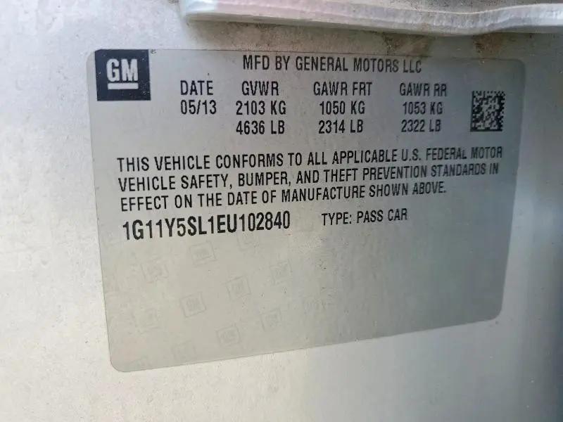 2014 CHEVROLET IMPALA LS  