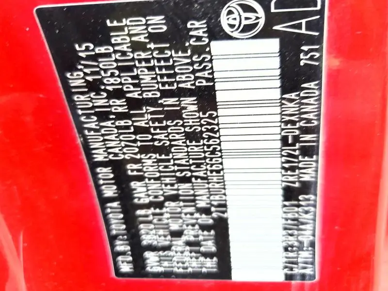 2016 TOYOTA COROLLA L  