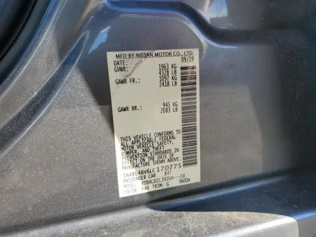 2020 NISSAN ALTIMA S  