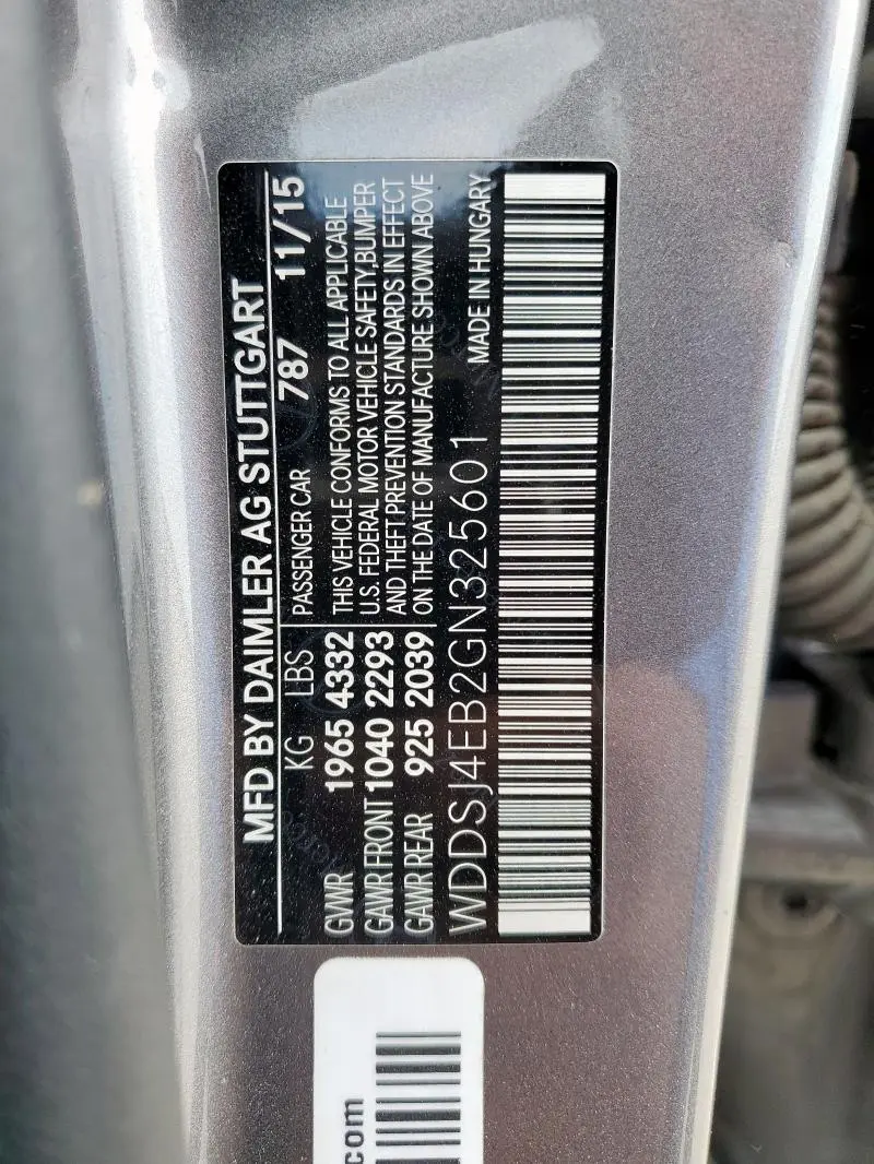 2016 MERCEDES-BENZ CLA 250  